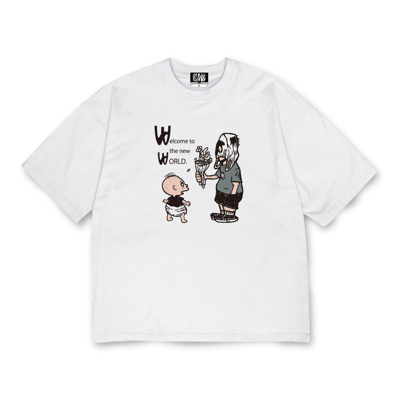 WELCOME TEE : white