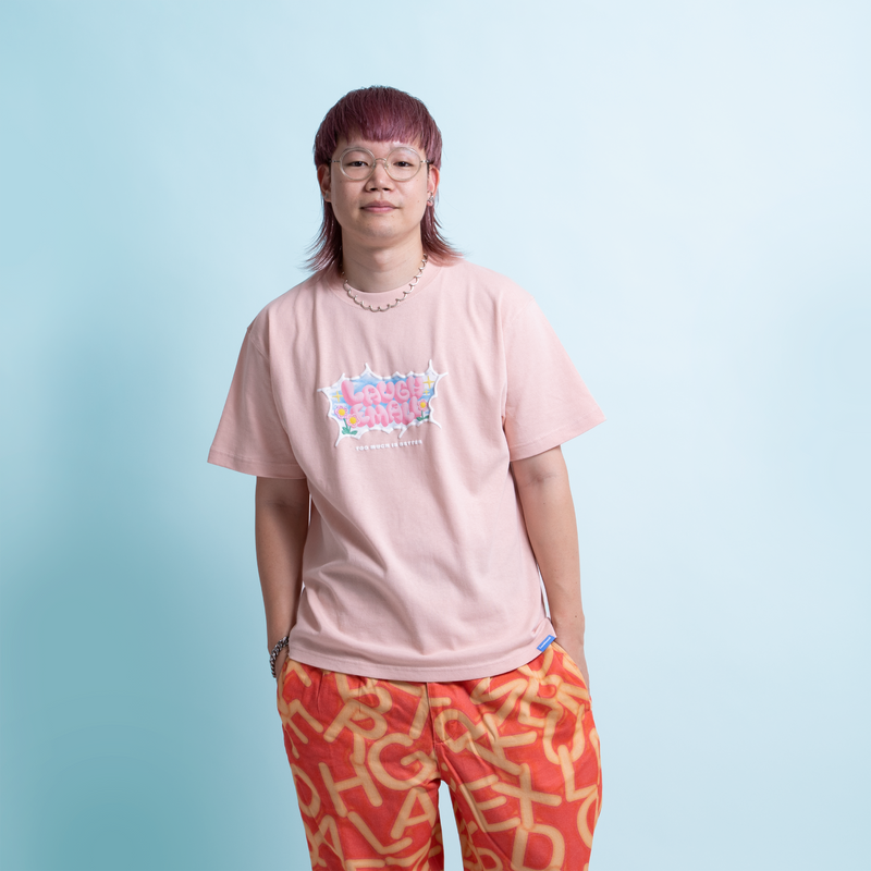 MOKO2 WINDOW SS TEE : OFF PINK